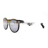 Retro Round Wood and Carbon Fiber Double Materials Sunglasses thumbnail-3