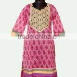 Chandheri Printed Kurti With Embroidery Youck