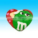 Handpainted Funny Heart Shaped Ceramic Candy Dish thumbnail-1
