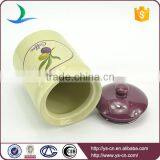 Green Decal Ceramic Food Storage Jars Wholesale thumbnail-5