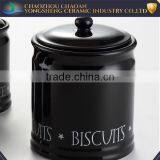 5pcs Black Ceramic Kitchen Jar Set for House/office/hotel thumbnail-3