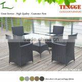 4 Person Rattan Chair and Table Set Black Rattan Furniture thumbnail-1