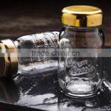 Glass Canning Jars With Golden Lips 240ml thumbnail-2