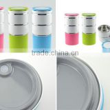 factory bottom cheap price fashion and popular food grade Bpa free three layer plastic food container