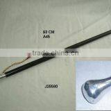 Aluminum Handle Wooden Walking Stick thumbnail-1