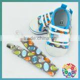 Wholesale Toddler Baby Boy Girl Soft Sole Shoes Sneaker Alpargatas Size 0-12 With Matched Pacifier Clip Month thumbnail-5