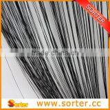 Black Polyester Tassel Fringe String Curtain thumbnail-3