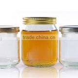 Glass Honey Jars/Clear Glass Jar & White Gingham Twist Off Lid
