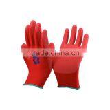 NMSAFETY EN388 13 Gauge Nylon Coated Red Foam Latex Safety Gloves/ Protective Gloves thumbnail-1