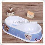 Wholesale Round Pet Double Bowl Plastic Bowl for Dog and Cat Eating thumbnail-2