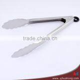 9" Food Grade Stainless Steel Food Tongs With Silicon Head thumbnail-2
