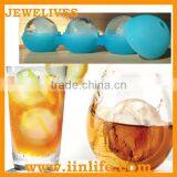 Non-stick Silicone Round Ice Trays for Cocktail thumbnail-2