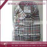 Casual Long Sleeves High Street Style Tri-color Checks Flannel Shirt