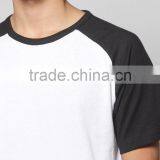 Blank Black Plain Baseball Jersey, 100% Cotton Short Sleeve Raglan Baseball T Shirt For Men thumbnail-4