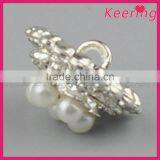 Wholesales Custom Pearl Rhinestone Buttons for Garments WBK-1460 thumbnail-5