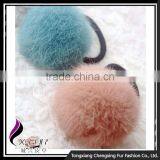 CX-E-21 Mixing Colors 2016 Genuine Rabbit Fur Ball Small Elastic Hair Band thumbnail-4