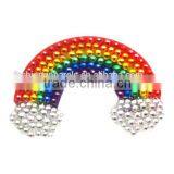 Top Quality Smiley Blue Glitter Acrylic Stone Sticker Custom Emoji Rhinestone Sticker Self Adhesive thumbnail-6