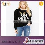 Fashion Women Christmas Novelty Knitted Top New Christmas thumbnail-1