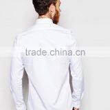 Super Soft Cotton Blank White Shirts With Skull Button thumbnail-2