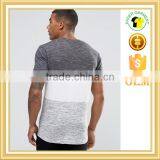 Long Line t Shirt Bamboo Splice Design T-shirts Slim Fit Blank T-shirt thumbnail-2
