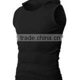 OEM New Design Cotton Plain Mens Gilet With Hood thumbnail-4