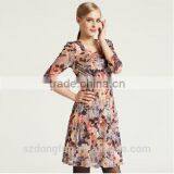 New Design Ladies Clothes Flower Fancy Dress Costumes Custom Dress Shirts With Seeve thumbnail-3