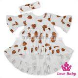 Poupular Printing Pattern Dress With Bow Headband Accept Customized Simple Frock Design thumbnail-5