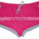 Women's Red Sport Short Pants With Logo thumbnail-1