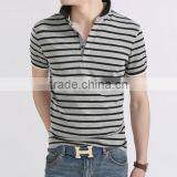 Custom Hot Selling Lowest Price Plain Casual Black and White Stripe Mem's T-shirt Wholesale for Sale