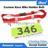 Triathlon Race Number Belt With 6 Energy Gel Loops for Runner - Adjustable Size Fits All - Bibs Number Holder Belt Manufacturer thumbnail-1