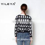 Latest Autumn Casual Digital Printed OEM Women Latest Fashion Blouse Design thumbnail-5