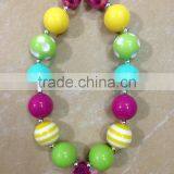 2014 New Chunky Bubblegum Frozen Necklace Resin Stripe Beads Kids Necklace 2014 Wholesale Baby Necklace Baby Beads Necklace thumbnail-1