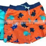 4 Way Stretch Spandex Fish Print Boy Shorts in Hawaiian thumbnail-1