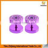 Custom Fancy Colorful Diamond Ear Plugs Piercing Tunnel Stainless Steel Fake Expanders thumbnail-3