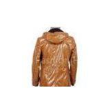 Customized Size 48, Size 50, Stylish, Black / Coffee Urban Hooded PU Leather Coat for Men thumbnail-1