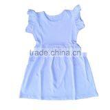 Wholesale Children Flutter Sleeveless Dress Baby Girls Cotton Ruffle Dressess Kids Boutique Clothes thumbnail-5