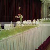 Wedding Polyester Table Skirting With Box Pleats