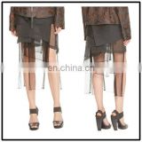 Tiered Layers Tulle Slit Slip See Through Sexy Indian Long Magic Skirt Indonesia NT6656