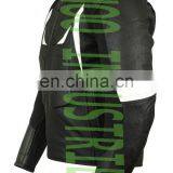FactoryExtreme Pressido Mens Black Hoodie Biker Leather Jacket thumbnail-6