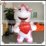 Commercial Vivid Inflatable Cow, Animated Inflatable Pink Cow With Strawberry, Advertising Inflatable Cattle for Oudoor Event thumbnail-1