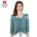 High Quality Cotton Spandex Women Fitness Running Wear Custom Sports Jogger t Shirt Wholesale Running Wear Yoga Wear thumbnail-4