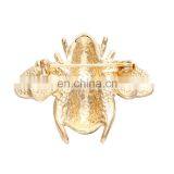 China Wholesale Lovely Zinc Alloy Yellow and Black Enamel Bee Pins Brooch For Gifts thumbnail-2