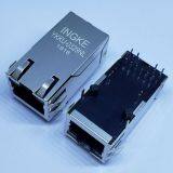 Ingke YKKU-0329NL 100% Cross 0826-1X1T-GH-F Through Hole 1 Port RJ45 Magnetic Modular Jacks 1000 Base-T PoE+ thumbnail-1