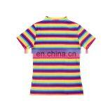 2019 Wholesale Fashionable Boutique Shirt Newest Serape Design T Shirt Girl Comfortable Ribbed Strip Toddler Shirt thumbnail-1