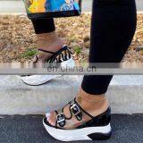 2020 Plus Size Summer Woman Slippers Sliders Heels Platform Sandals for Women And Ladies Women's Sandals thumbnail-3