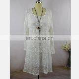 2019 New Fashion Autumn Women Dress Flutter Sleeve Fashion White Lace Mother Girls Dresses (this Link for WOMAN) thumbnail-3