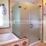 Factory price wholesale safety shower glass shower door glass acid etched shower room glass panel