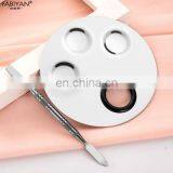 Round Stainless Steel Makeup Nail Art Polish Foundation Eyeshadow Mixing Palette With Spatula thumbnail-3