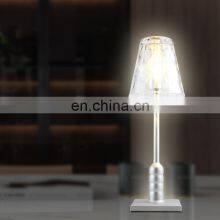 Newest Aluminum Dimming USB Table Lamp American Style Friendship Desk Light Luxury Hotel Lamps With Lampshade Glass