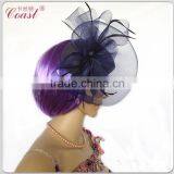 Decorative Navy Blue Feather Flower Silk Flower Large Flower Hair Clips thumbnail-3